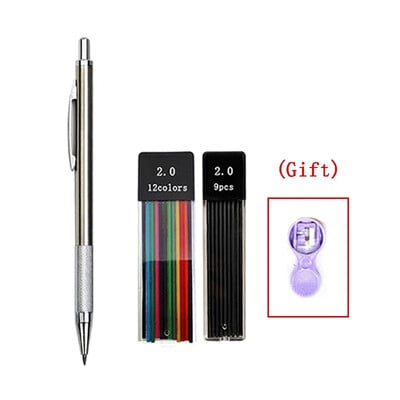 Set de creioane mecanice de 2,0 mm 2B creioane automate pentru elevi rezerve de culoare/plumb negru Schiță de artă Rechizite școlare Papetărie Kawaii