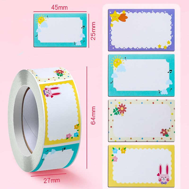 Naljepnice s imenima za odjeću Vodootporne slatke životinje Personalizirane naljepnice Dječji školski pribor Boca s vodom Oznaka bez traga