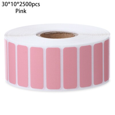 1 ролка самозалепващи се квадратни термични стикери Розово бял цвят Директен термичен етикет Многоцветни офис консумативи Етикети с етикети с имена