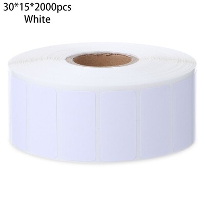 1 ролка самозалепващи се квадратни термични стикери Розово бял цвят Директен термичен етикет Многоцветни офис консумативи Етикети с етикети с имена