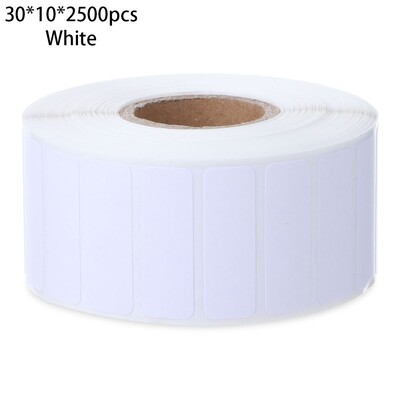 1 ролка самозалепващи се квадратни термични стикери Розово бял цвят Директен термичен етикет Многоцветни офис консумативи Етикети с етикети с имена