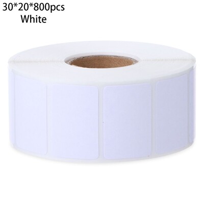 1 ролка самозалепващи се квадратни термични стикери Розово бял цвят Директен термичен етикет Многоцветни офис консумативи Етикети с етикети с имена