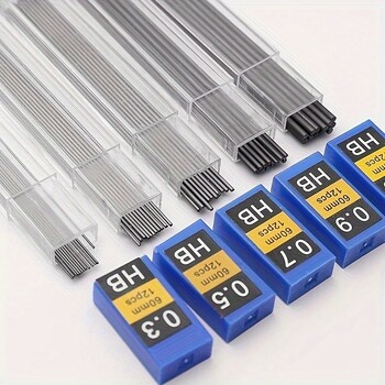 6τμχ/σετ 0,3mm 0,5mm 0,7mm 0,9mm 1,3mm 2,0mm Mechanical Pencils Set Metal Art Painting Pencil Σχολικά Γραφικά Είδη