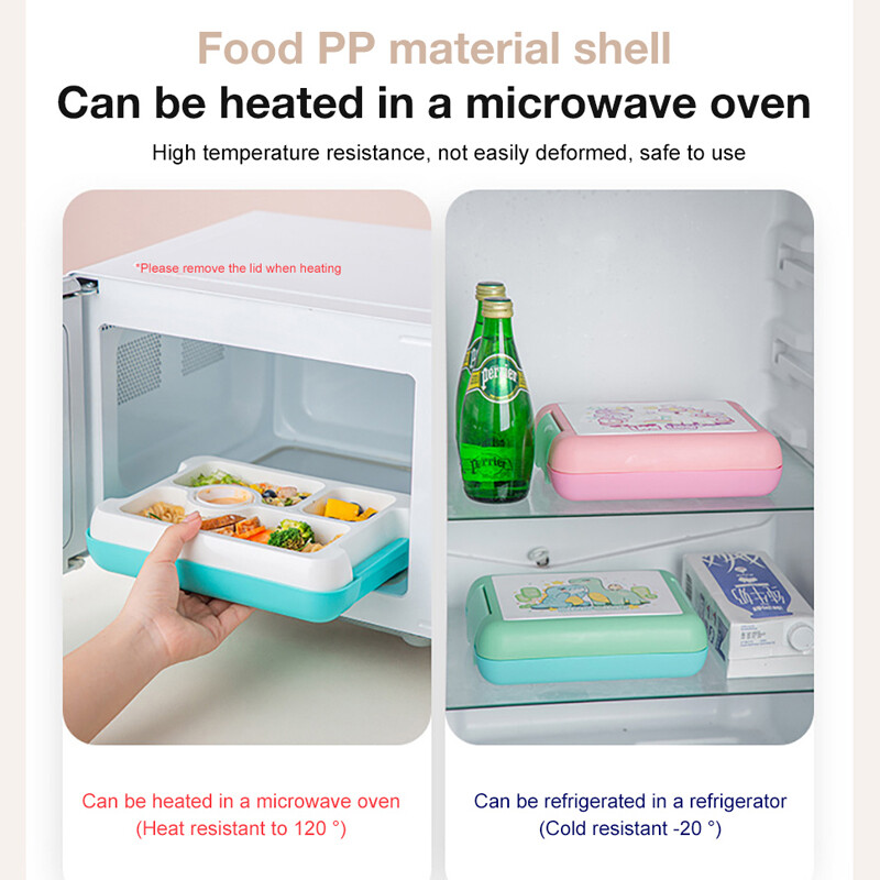 Dinosauruse bentokarp lastele väikelapsele tüdrukule, õpilastele võileiva-suupistekonteiner lastele lõunasöögikarp matkapikniku lauanõud