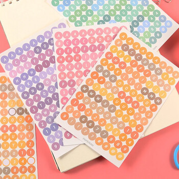 Kawaii 4 φύλλα Αυτοκόλλητα με γράμματα αλφαβήτου DIY Scrapbooking Planner Ετικέτα περιοδικού Διακόσμηση Κορεατικών χαρτικών Είδη γραφείου