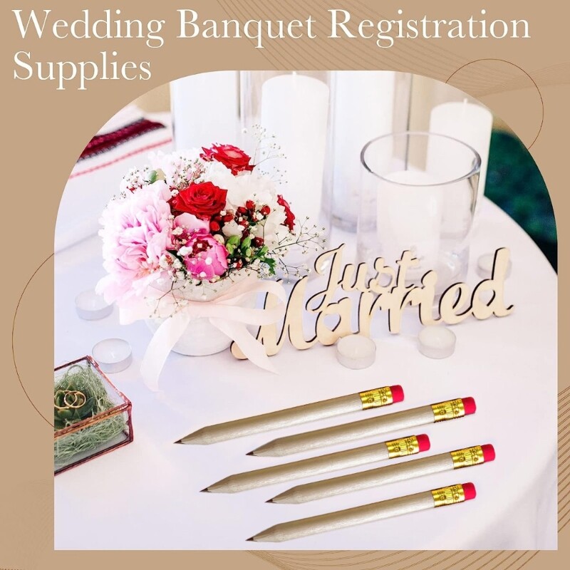 DXAB 50Pcs Мини моливи Моливи за голф HB Комплект моливи с гумички, Училищен молив за деца Училищна маркировка