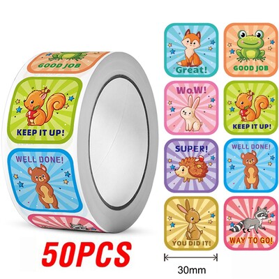 50-300 tk Preemiakleebised Multifilmi Loomade suletud pakendid Kaunistusmärgised Kleebised Kooliõpetajate Laste kirjatarvete kleebis