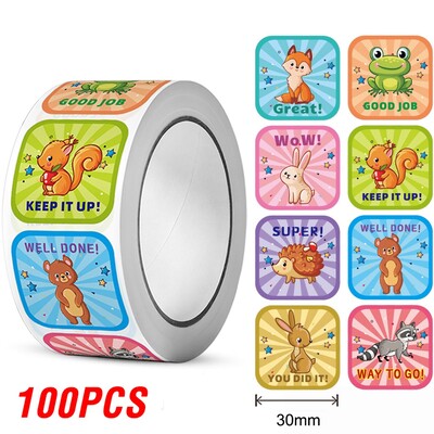 50-300 tk Preemiakleebised Multifilmi Loomade suletud pakendid Kaunistusmärgised Kleebised Kooliõpetajate Laste kirjatarvete kleebis