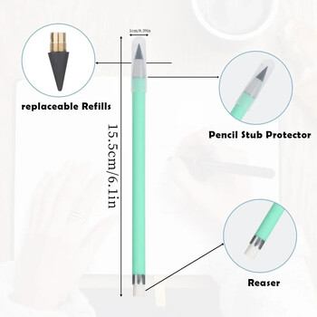 6/12/18pcs Μολύβι χωρίς μελάνι,Επαναχρησιμοποιήσιμο Μολύβι Forever Απεριόριστο μολύβι Γράψιμο Σχέδιο Μαθητών Σχολικά Προμήθειες