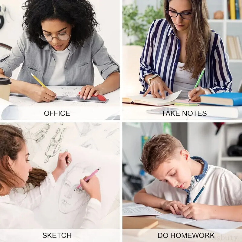 6/12/18 buc Creion fără cerneală, Creion pentru totdeauna Reutilizabil Veșnic Nelimitat Creion Scriere Desen Studenți Rechizite școlare de birou