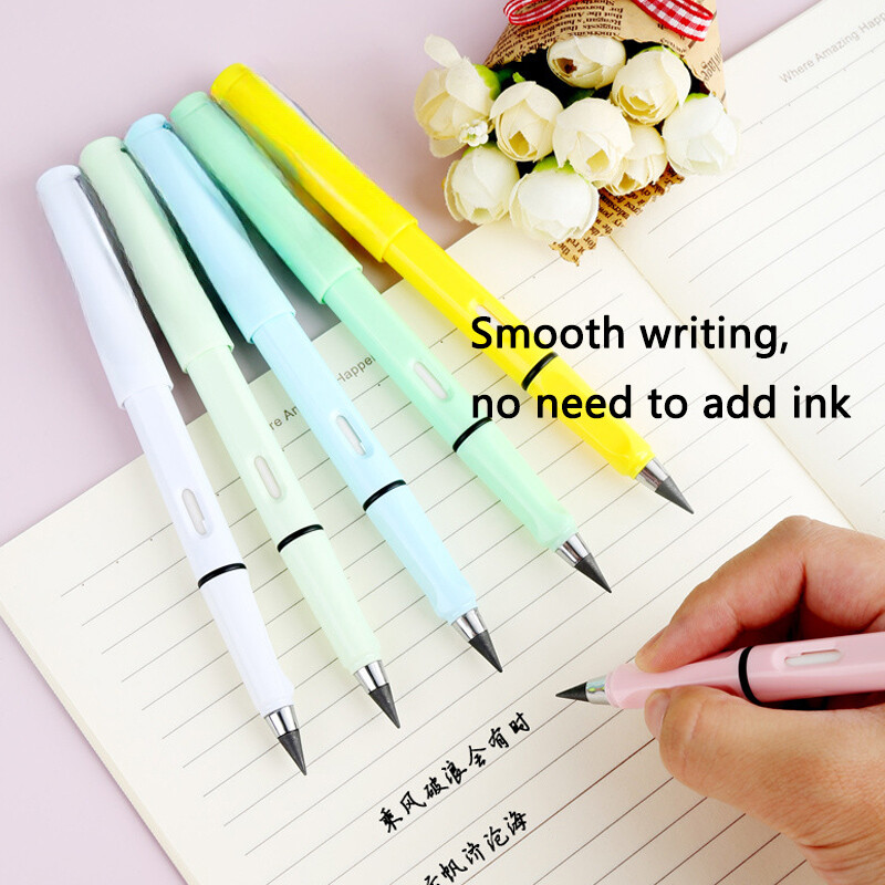 6 buc. Creion nelimitat Eternal nou, fără cerneală, creion fontonic pentru scris, artă, schiță, pictură, cadouri pentru copii, papetărie kawaii