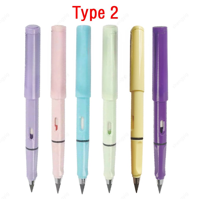 6 buc. Creion nelimitat Eternal nou, fără cerneală, creion fontonic pentru scris, artă, schiță, pictură, cadouri pentru copii, papetărie kawaii