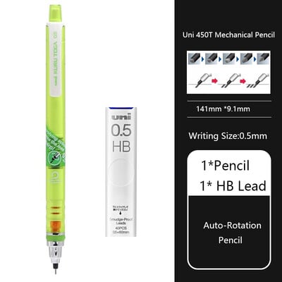 Μηχανικό μολύβι Uni KuruToga, 0,5 χιλιοστά Αυτόματο μολύβι με προστασία από μουτζούρες Περιστροφή γραφής/Σχέδιο/Σχεδίασης Ιαπωνικά χαρτικά lapiseira