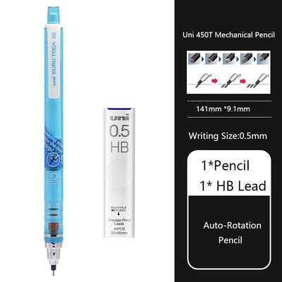 Μηχανικό μολύβι Uni KuruToga, 0,5 χιλιοστά Αυτόματο μολύβι με προστασία από μουτζούρες Περιστροφή γραφής/Σχέδιο/Σχεδίασης Ιαπωνικά χαρτικά lapiseira