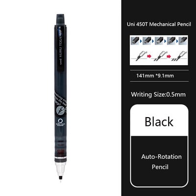 Μηχανικό μολύβι Uni KuruToga, 0,5 χιλιοστά Αυτόματο μολύβι με προστασία από μουτζούρες Περιστροφή γραφής/Σχέδιο/Σχεδίασης Ιαπωνικά χαρτικά lapiseira