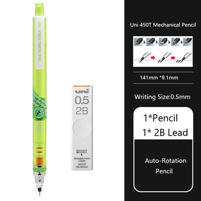 Μηχανικό μολύβι Uni KuruToga, 0,5 χιλιοστά Αυτόματο μολύβι με προστασία από μουτζούρες Περιστροφή γραφής/Σχέδιο/Σχεδίασης Ιαπωνικά χαρτικά lapiseira