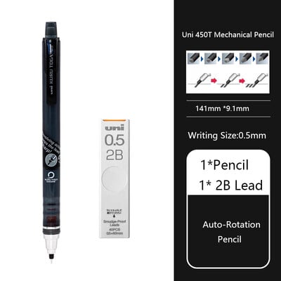 Μηχανικό μολύβι Uni KuruToga, 0,5 χιλιοστά Αυτόματο μολύβι με προστασία από μουτζούρες Περιστροφή γραφής/Σχέδιο/Σχεδίασης Ιαπωνικά χαρτικά lapiseira