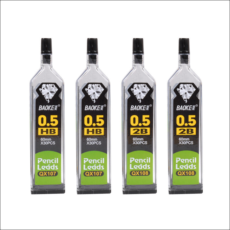 0,5 mm 2B/HB olovo, plastična drvena zrna, mehanička olovka, automatska olovka, crna, šareno punjenje, pokretna olovka za pisanje, crtanje