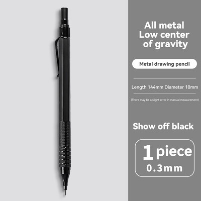 0,3/0,5/0,7 mm roosa kuldne hõbedane mehaaniline pliiats Professionaalne kunst Joonistus Kirjutamine Metallist Automaatsed pliiatsid Kirjatarbed