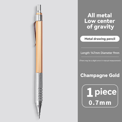 0,3/0,5/0,7 mm roosa kuldne hõbedane mehaaniline pliiats Professionaalne kunst Joonistus Kirjutamine Metallist Automaatsed pliiatsid Kirjatarbed