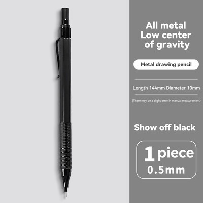 0,3/0,5/0,7 mm roosa kuldne hõbedane mehaaniline pliiats Professionaalne kunst Joonistus Kirjutamine Metallist Automaatsed pliiatsid Kirjatarbed