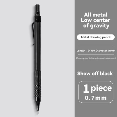 0,3/0,5/0,7 mm roosa kuldne hõbedane mehaaniline pliiats Professionaalne kunst Joonistus Kirjutamine Metallist Automaatsed pliiatsid Kirjatarbed