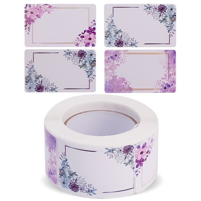 250tk/rull Lilled Tühjad Sildid Köök Käsitsi kirjutatud Kuupäevakleebised Toidu hoiustamine Sulgemiskleebis Kingi kaunistuskleebis 3*5cm