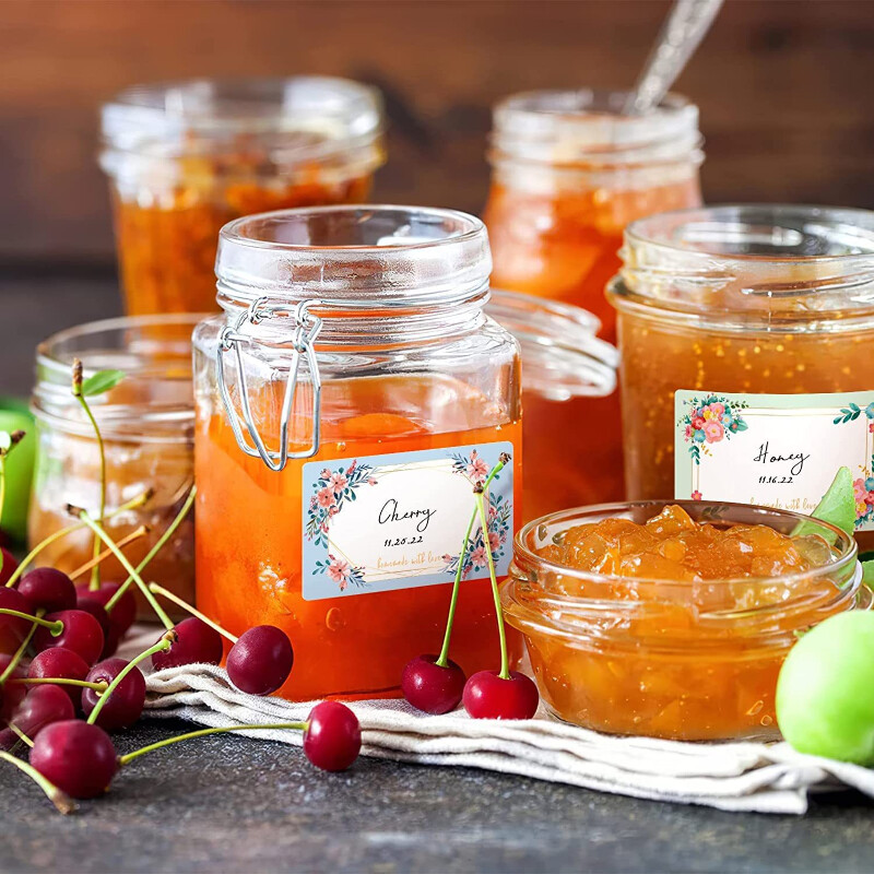 250tk/rull Lilled Tühjad Sildid Köök Käsitsi kirjutatud Kuupäevakleebised Toidu hoiustamine Sulgemiskleebis Kingi kaunistuskleebis 3*5cm