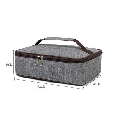 Sac de prânz portabil din pânză Oxford dreptunghiulară, de capacitate mare, pentru picnic, Bento pentru alimente, cu izolare termică, recipient pentru depozitare.