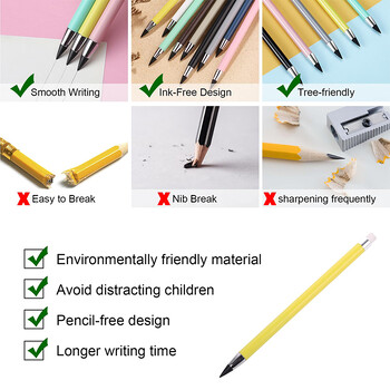 7 τμχ Infinity Inkless Pencil Inkless Forever Pencil επαναχρησιμοποιήσιμο Everlasting μολύβι για τη γραφή Σχέδιο για μαθητές Σχολικά είδη