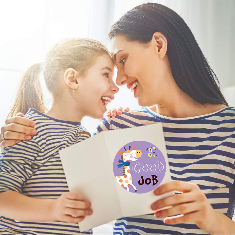 50-500 tk ümmargused auhinnad julgustavad mustriga kleebised, lasteaiaõpetajate koomiksid käsitsi joonistatud armsad loomade pitseerimiskleebised