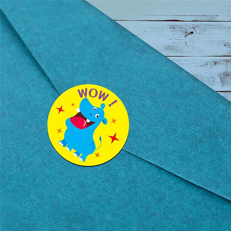 500 de bucăți autocolante de recompensă cu animale drăguțe pentru copii, profesor, încurajarea elevilor, jocuri, etichete de jucărie, sigilare, articole de papetărie, autocolante