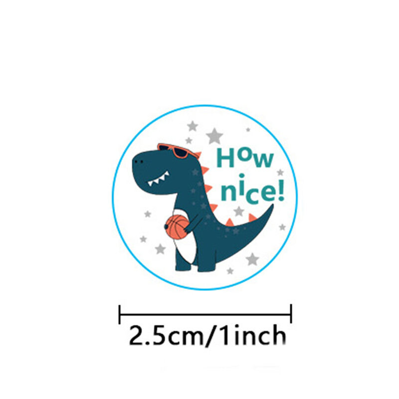 100–500 tk. Dinosauruste loomade koomiksikleebised lastele Klassikaliste mänguasjade kleebis Auhinnakleebis Kingi kaunistuse etikett Kirjatarbed