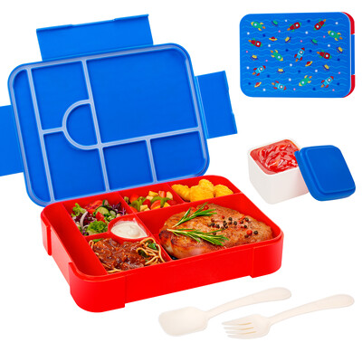 Lunch Box Bento pentru copii Bento Box Student sigilat în compartimente Cutii cu salată de fructe Cutie de prânz pentru copii mici pentru grădiniță sau școală
