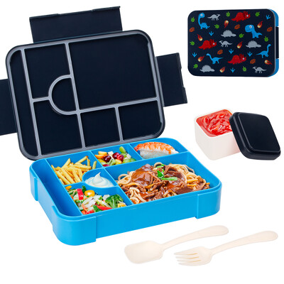 Lunch Box Bento pentru copii Bento Box Student sigilat în compartimente Cutii cu salată de fructe Cutie de prânz pentru copii mici pentru grădiniță sau școală