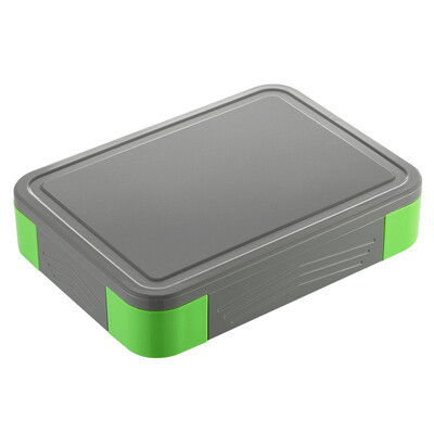 Cutie Bento portabilă cu furculiță și lingură Studenți, birou, școală, cuptor cu microunde, cutie de prânz, recipient pentru depozitarea alimentelor de 1300 ml cu cutie de sos