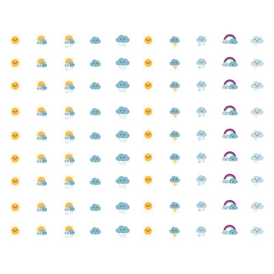 1 KOM. Slatki vremenski logotip Ikona Dekoracija Slatka estetska knjiga Naljepnice za dnevnike Scrapbooking Naljepnica Pahuljice Potrepštine za umjetnost