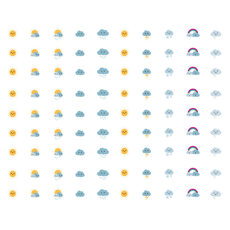 1 KOM. Slatki vremenski logotip Ikona Dekoracija Slatka estetska knjiga Naljepnice za dnevnike Scrapbooking Naljepnica Pahuljice Potrepštine za umjetnost