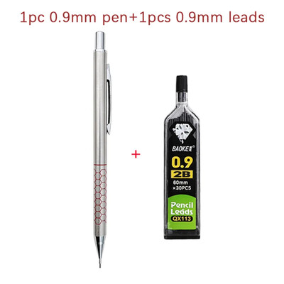 Kvaliteetne metallist mehaaniline pliiats 0,3/0,5/0,7/0,9 mm joonistav automaatne juhtmetega pliiats Kontori kooli kirjatarbed