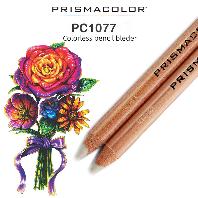 2 buc Prismacolor Premier Creion Blender incolor PC1077 Perfect pentru amestecarea și înmuierea marginilor lucrărilor de artă ale creionului colorat