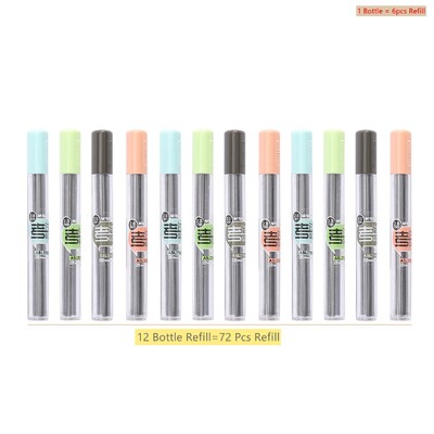 Set de creion mecanic de 2,0 mm Reumplere creativă pentru tijă de creion pentru școală Rechizite de scris pentru birou Copii Fată Examen Papetarie coreeană de rezervă