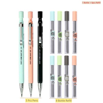 Set de creion mecanic de 2,0 mm Reumplere creativă pentru tijă de creion pentru școală Rechizite de scris pentru birou Copii Fată Examen Papetarie coreeană de rezervă