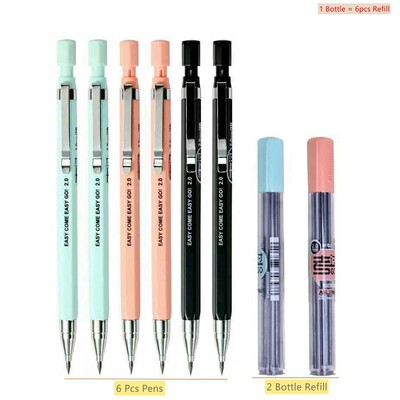 Set de creion mecanic de 2,0 mm Reumplere creativă pentru tijă de creion pentru școală Rechizite de scris pentru birou Copii Fată Examen Papetarie coreeană de rezervă