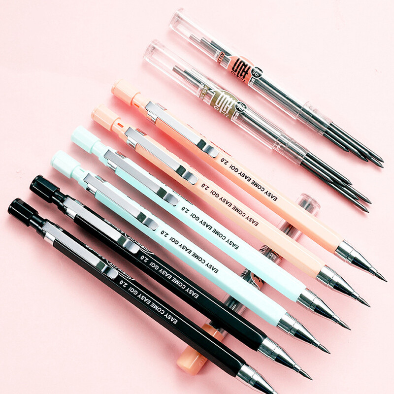 Set de creion mecanic de 2,0 mm Reumplere creativă pentru tijă de creion pentru școală Rechizite de scris pentru birou Copii Fată Examen Papetarie coreeană de rezervă