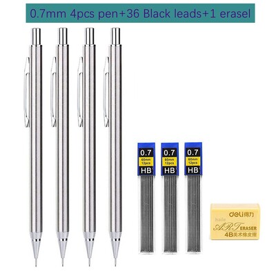 Haile kvaliteetne täismetallist mehaaniline pliiats 0,3/0,5/0,7/0,9 mm professionaalne maalimine, kirjutamine koolitarbed kirjatarbed
