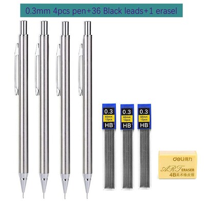 Haile kvaliteetne täismetallist mehaaniline pliiats 0,3/0,5/0,7/0,9 mm professionaalne maalimine, kirjutamine koolitarbed kirjatarbed