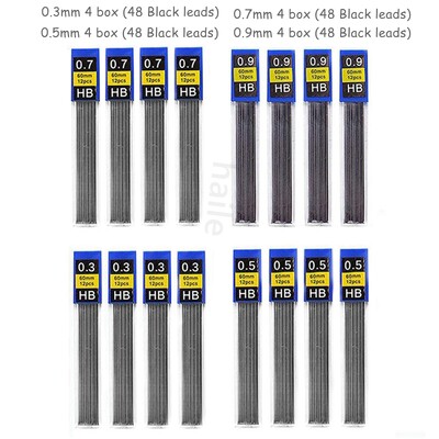 Haile kvaliteetne täismetallist mehaaniline pliiats 0,3/0,5/0,7/0,9 mm professionaalne maalimine, kirjutamine koolitarbed kirjatarbed