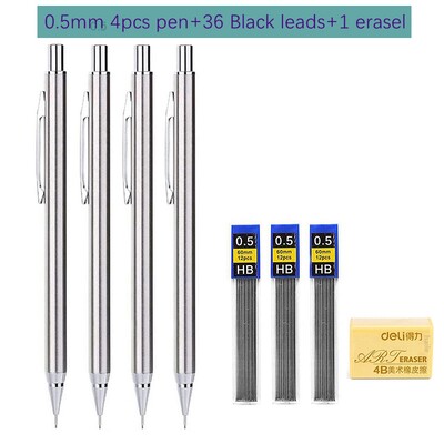 Haile kvaliteetne täismetallist mehaaniline pliiats 0,3/0,5/0,7/0,9 mm professionaalne maalimine, kirjutamine koolitarbed kirjatarbed