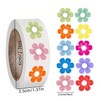 500 τεμ. Cartoon Plant Roll Stickers vase flowers rainbow for Ledger Graffiti Αδιάβροχα αυτοκόλλητα αυτοκόλλητα