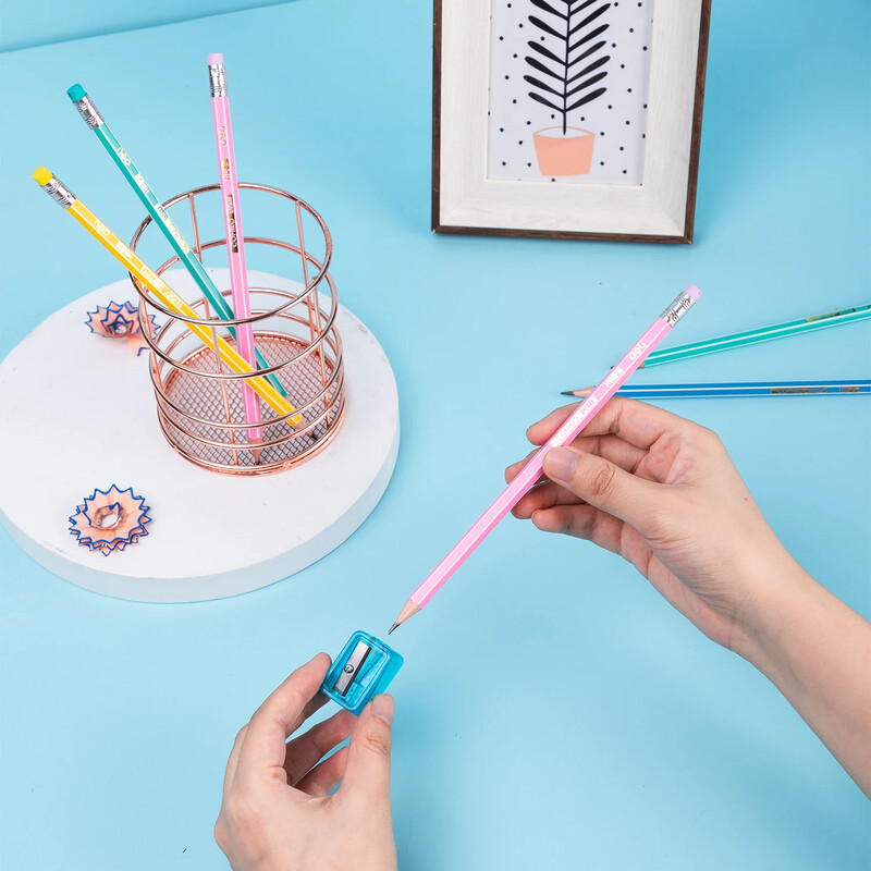 Deli Creioane din grafit pentru școală 12 buc/cutie HB/2B obișnuit creion desen creion colorat set creioane cu radiere pentru copii EC011